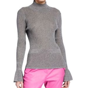 NWT Veronica Beard metallic turtleneck sweater